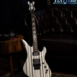Schecter Synyster Gates Standard White W/ Black Stripes