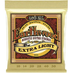 ENCORDAMENTO ERNIE BALL - 010-050 P/ VIOLAO ACO EARTHWOOD EXTRA LEVE 80/20 BRONZE P02006