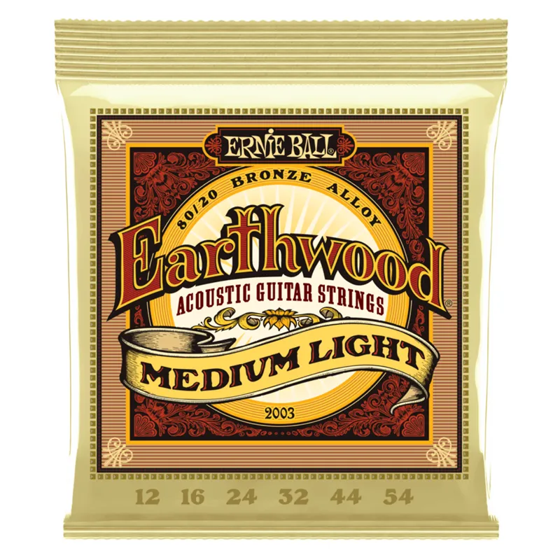 ENCORDAMENTO ERNIE BALL - 012-054 P/ VIOLAO ACO EARTHWOOD MEDIA LEVE 80/20 BRONZE P02003