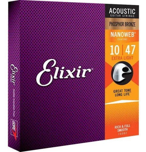 ENCORDAMENTO ELIXIR - 010 NANOWEB MEDIUM P/VIOLAO