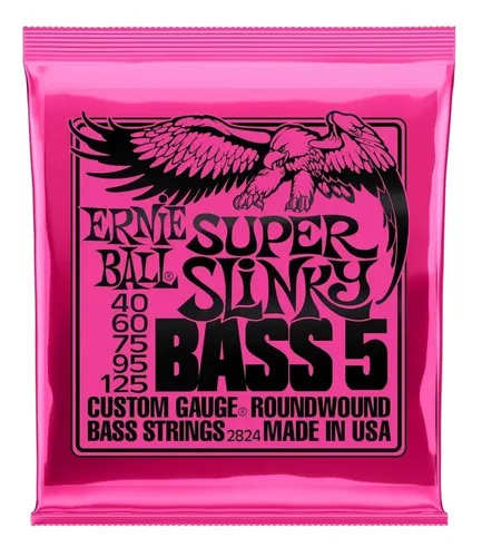 ENCORDAMENTO ERNIE BALL - 040-125 P/ BAIXO 5 CORDAS SUPER SLINKY NIQUEL P02824 ERNIE BALL
