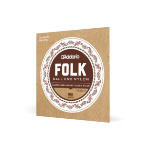 ENCORDAMENTO D'ADDARIO - Folk Nylon EJ32 - Silverplated Wound - Black Nylon