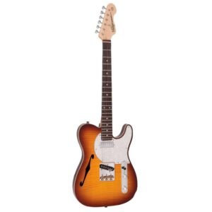 GUITARRA VINTAGE - REISSUED V72FTB TELE DEL UXE-FLAME TABACCO BURST