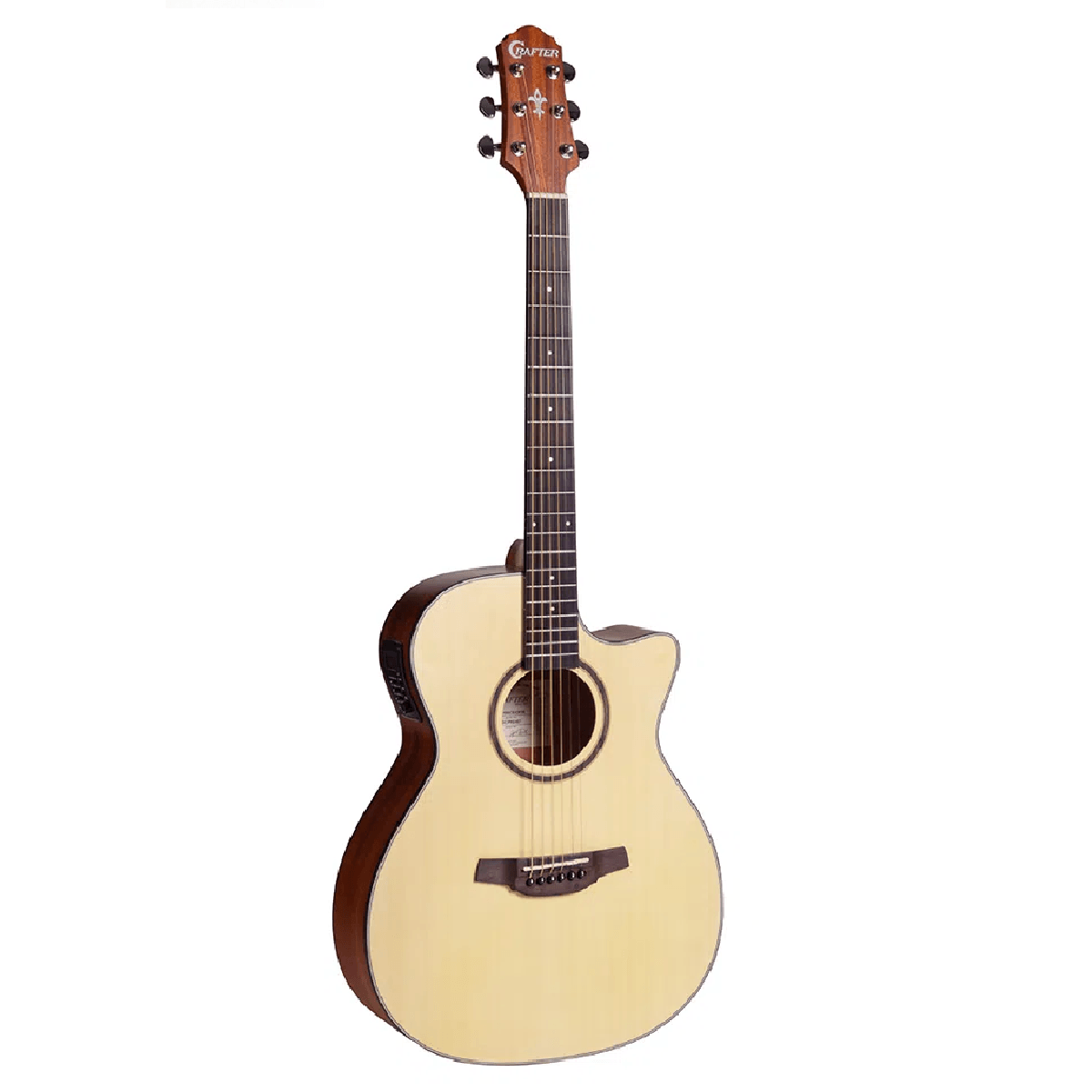 VIOLAO CRAFTER - ORCHESTRA CUTAWAY T/SPRUCE B/S MOGNO EQ PL-T NV GOLD SATIN HT-100CE/OP.N CRAFTER