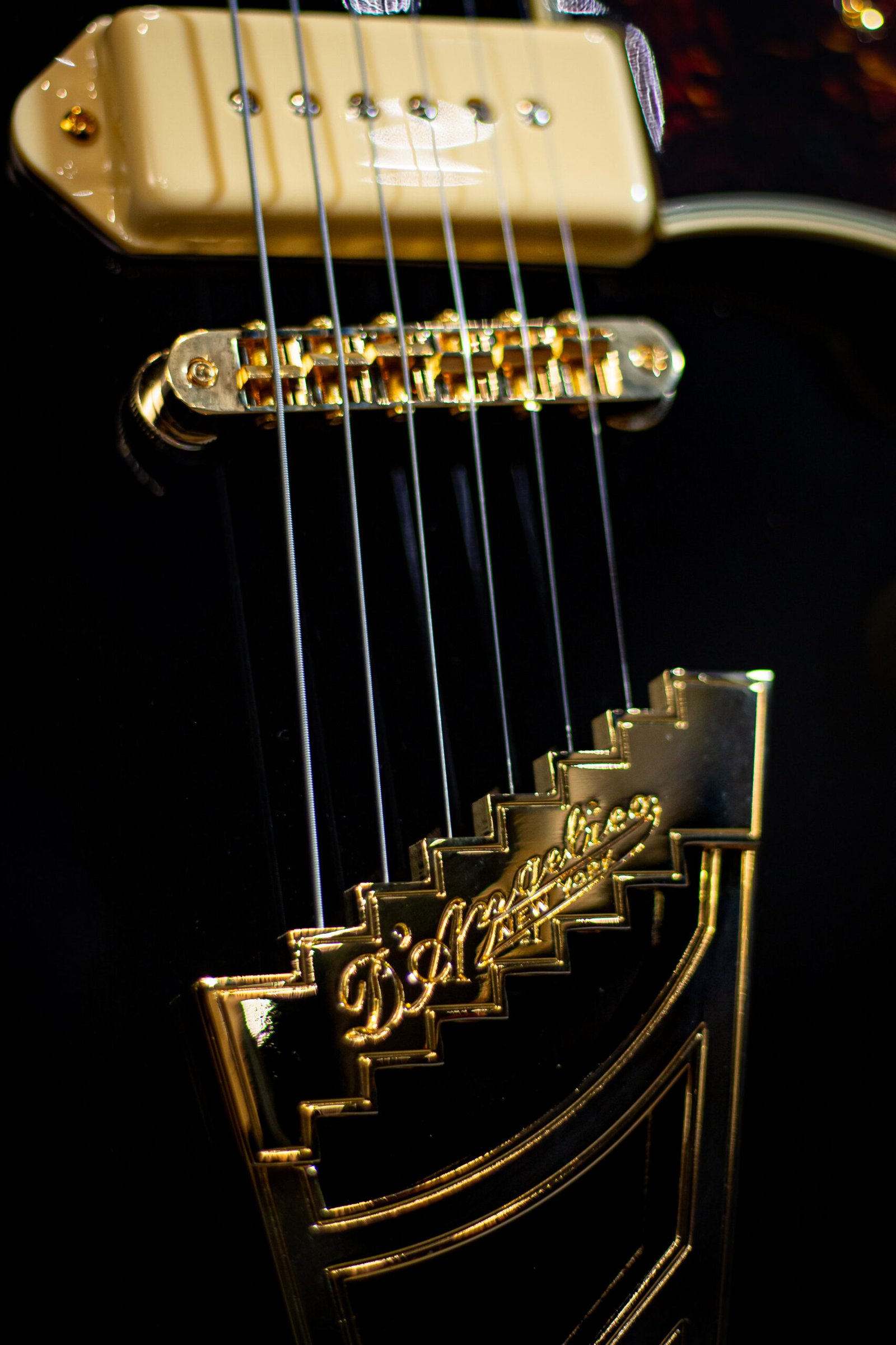 GUITARRA D'ANGELICO - Excel 59 Hollowbody - Solid Black - Imagem 5