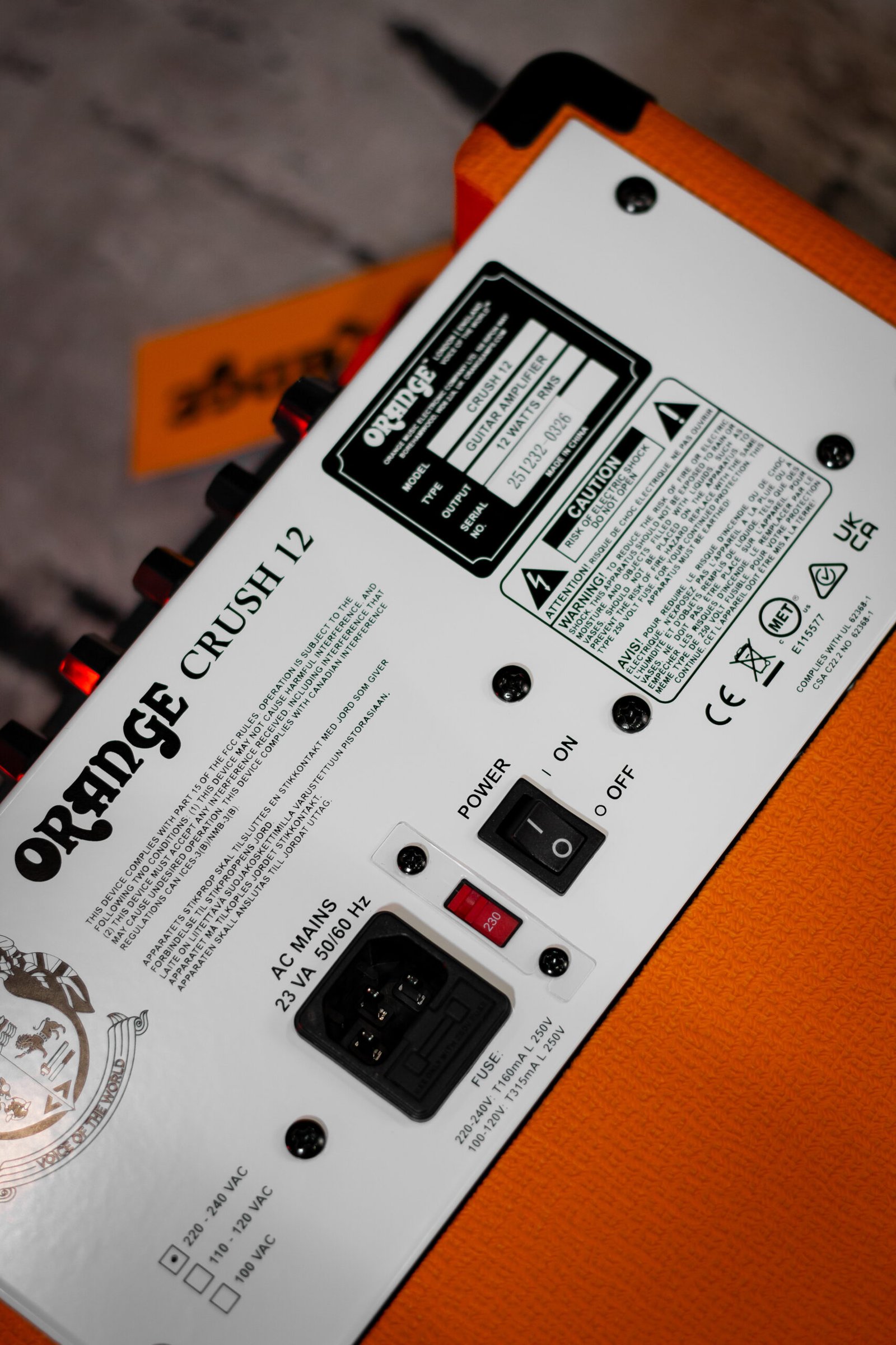 AMPLIFICADOR ORANGE - CRUSH 12 POTENC 12 W - Imagem 4