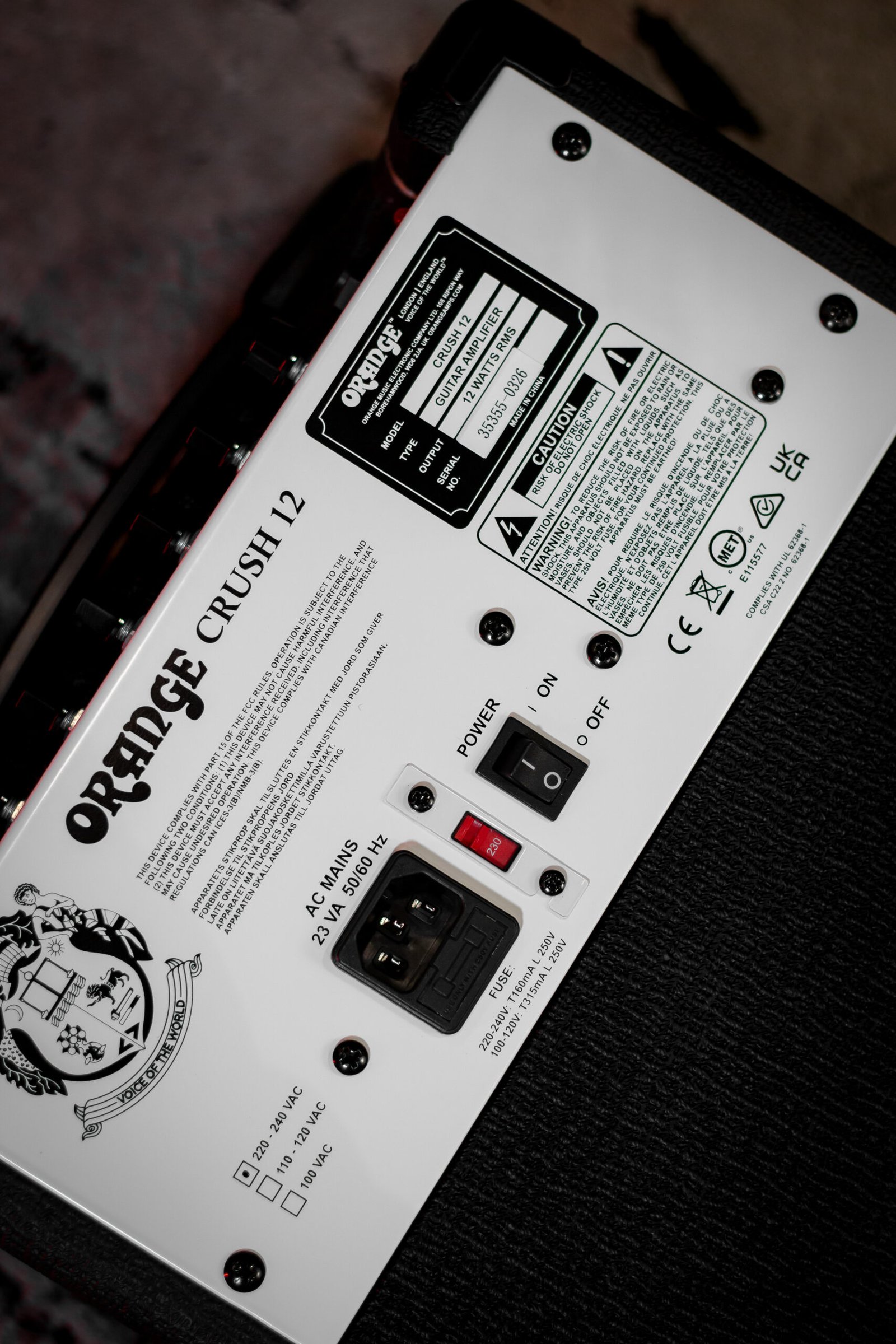 AMPLIFICADOR ORANGE - CRUSH 12 BK PRETO POTENCIA 12 W - Imagem 4